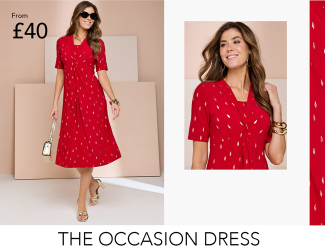 Foil Print Jersey Dress - LS670
